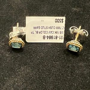 Lagos Blue Topaz Stud Earrings BNeW